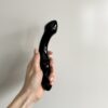 Textured black obsidian dildo - Image 2